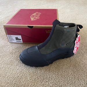 Vans Two-Tone Black and Olive Booties